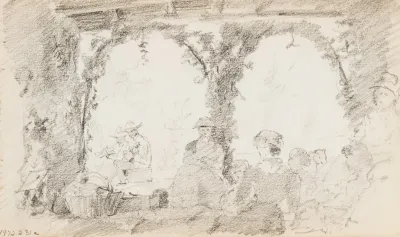 Seated Figures And Musicians