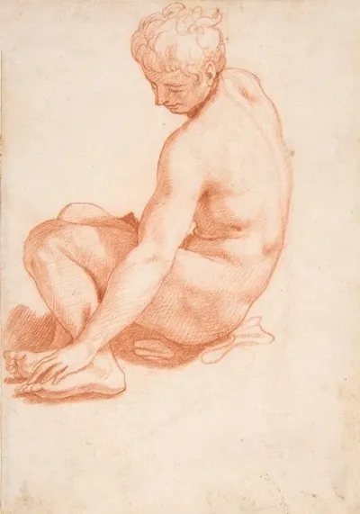 Seated Male Nude 14