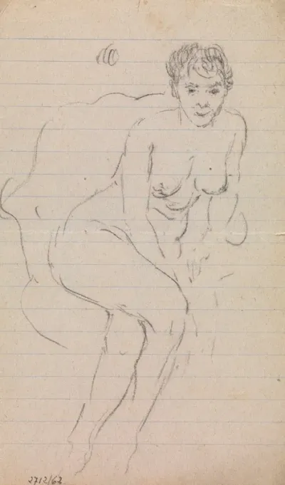 Seated Nude With Legs Crossed