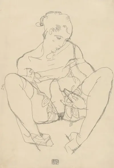 Seated Woman In Chemise