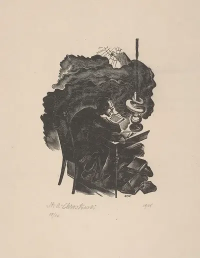 Sedentariusz Ilustracja Do Ksiazki Rada Dla Literatow I Sedentariuszow Samuela Augustea Tissota