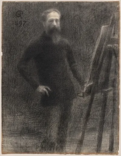 Self Portrait At Easel