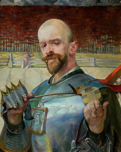 Self Portrait In Armour With Fiddles