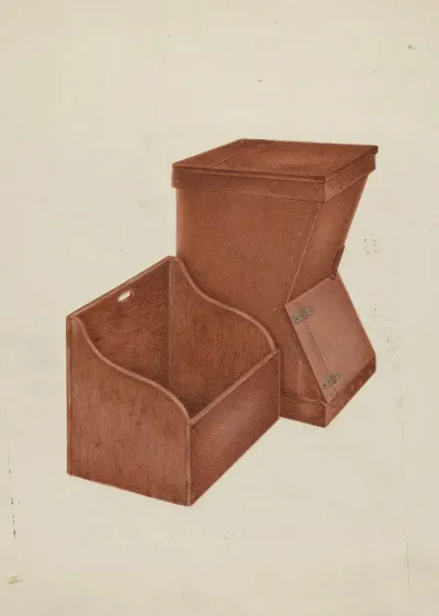 Shaker Wood Box And Kindling Box