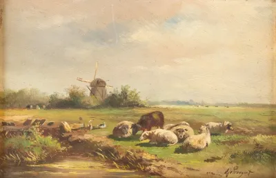 Sheep On A Field
