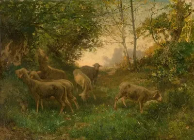 Sheep On The Fringe Of The Wood