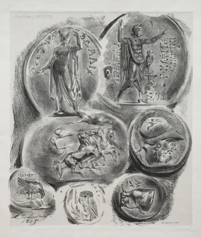 Sheet With Seven Antique Medals