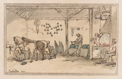 Shoeing The Village Forge