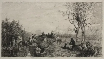 Shore Of A Stream At Rossillon