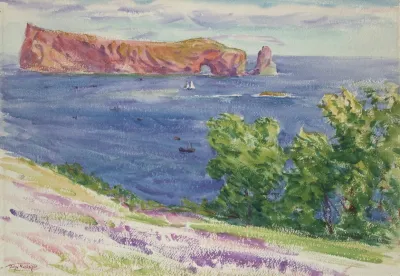 Shore Scenes With Trees And Cliff
