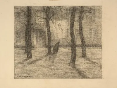 Silhouette Marchant Dans La Rue La Nuit