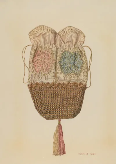Silk Straw Reticule