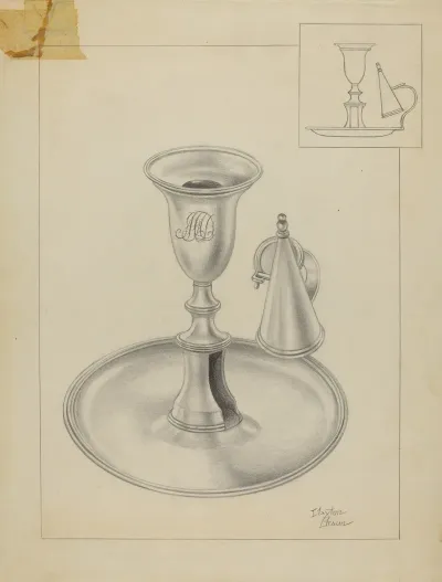 Silver Candlestick Holder