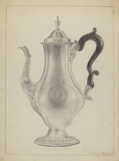 Silver Coffee Pot 10