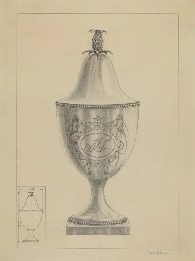 Silver Covered Sugar Urn