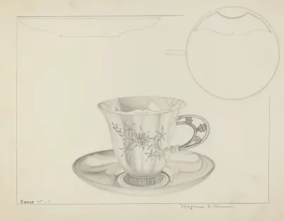 Silver Cup And Saucer