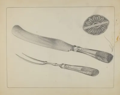 Silver Knife And Fork