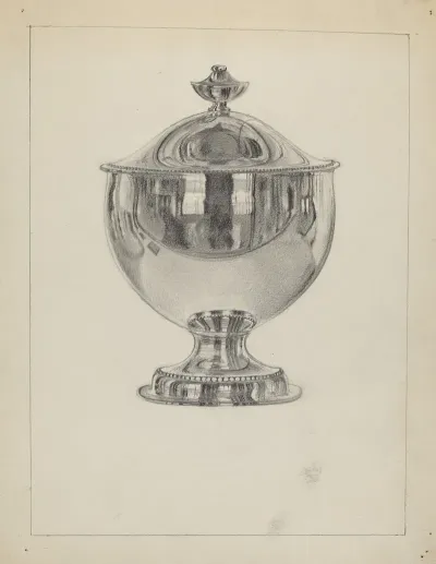 Silver Sugar Bowl With Cover 3