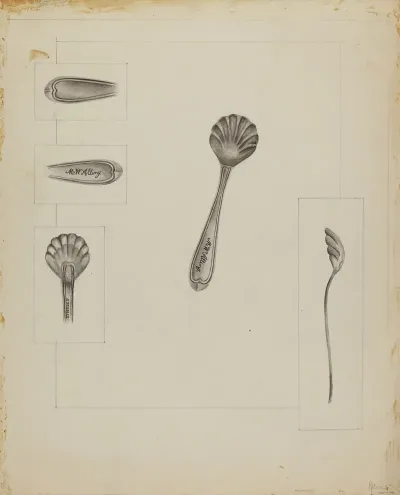 Silver Sugar Spoon