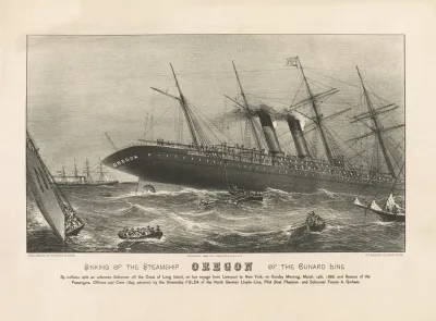 Sinking Of The Steamship Oregon Of The Cunard Line