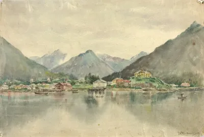 Sitka From The Islands Showing Russian Castle 1888