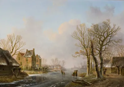 Skaters On A Frozen River Dordrecht