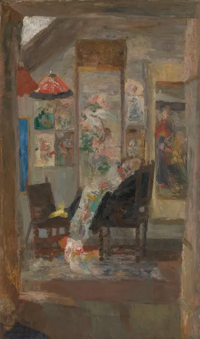 Skeleton Looking At Chinoiseries