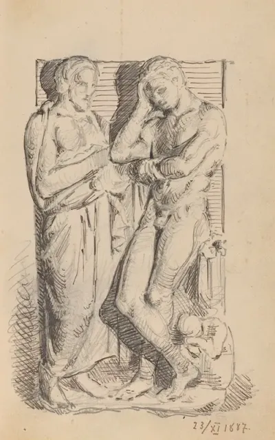 Sketch Of A Classical Sculpture