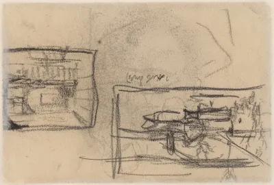 Sketch Of Interior And Landscape