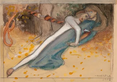 Sketch Of The Youngman And The Pierced Maid