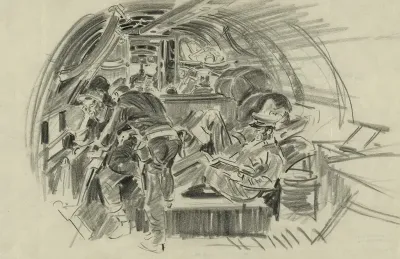 Sketched On A C 47 Transport From New Caledonia To Espiritu Santo Dec 42