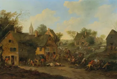 Skirmishers On The Outskirts Of Towns