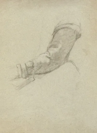 Sleeve Sketch For Signing Of The Compact In The Cabin Of The Mayflower