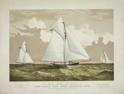 Sloop Yachts Mischief And Atalanta In The Race For The America Cup