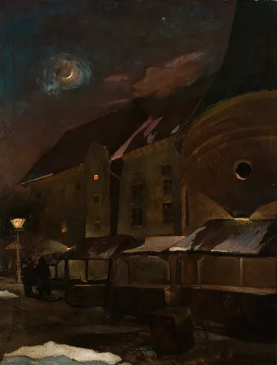 Small Market Square In Krakow At Night