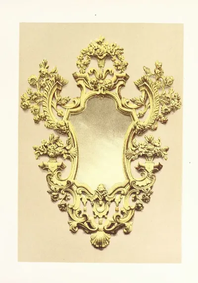 Small Mirror Frame In Carved And Gilded Wood Venetian