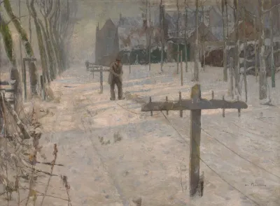 Snow Morning In Flanders Rope Makers On The Ramparts