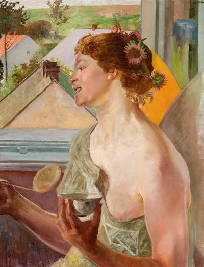 Soap Bubbles Woman With A Cup