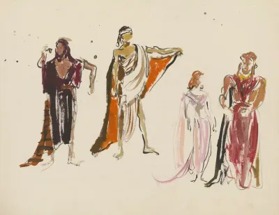 Sodome Et Gomorrhe Maquette De Costume Quatre Etudes De Costumes