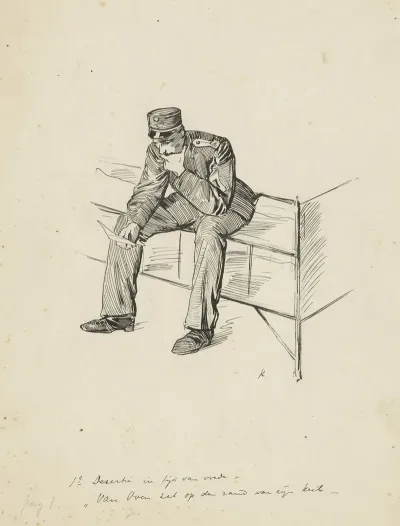 Soldaat Leest Een Brief