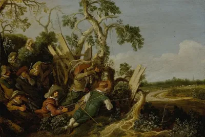 Soldiers Preparing An Ambush