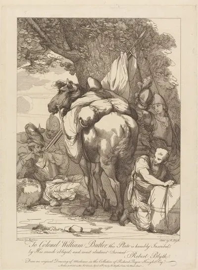 Soldiers With Pack Horse