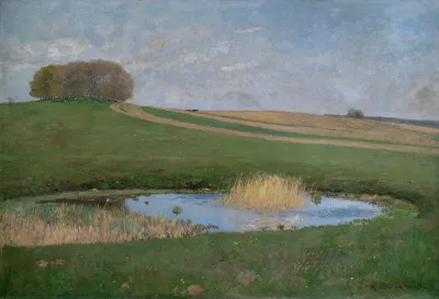 Sommerlandschaft Mit Einem Tumpel
