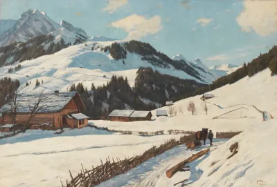 Sonniger Wintertag In Den Bergen