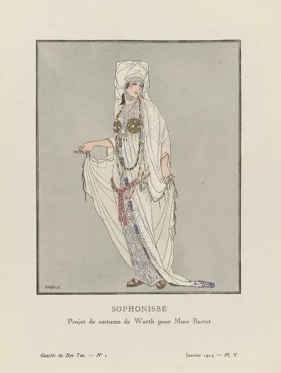Sophonisbe Projet De Costume De Worth Pour Mme Bartet 2