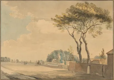 South East View Of The Grounds Of Sir John Elwills House Elvills Englefield Green Near Egham Surrey