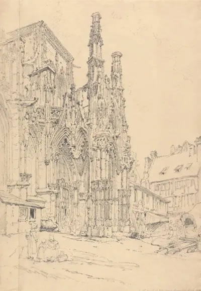 South Porch Of Notre Dame Louviers