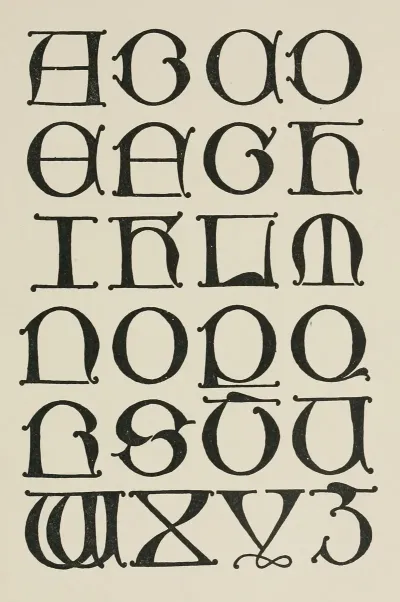 Spanish Uncial Gothic Capitals