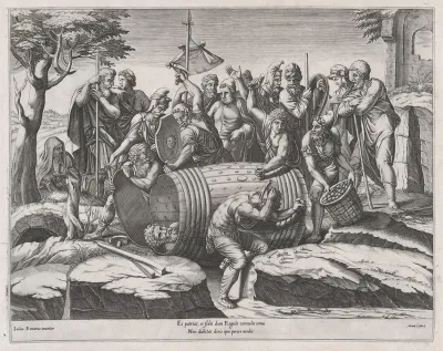 Speculum Romanae Magnificentiae Attilius Regulus In A Barrel