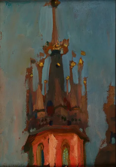 Spire Of The Tower Of St Marys Church In Krakow